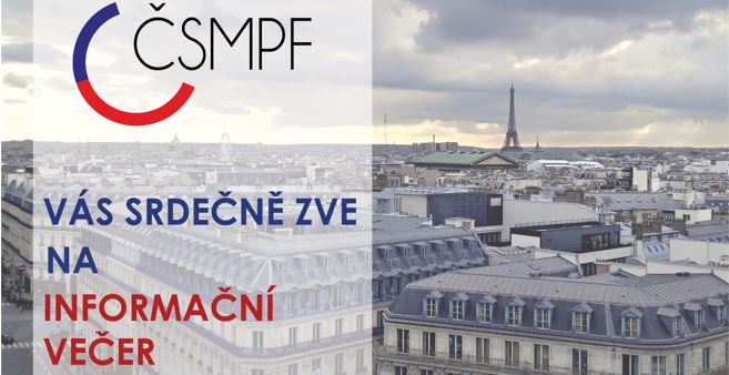 Jak studovat a žít ve Francii – informační večer 7.2.2019 v 18:30